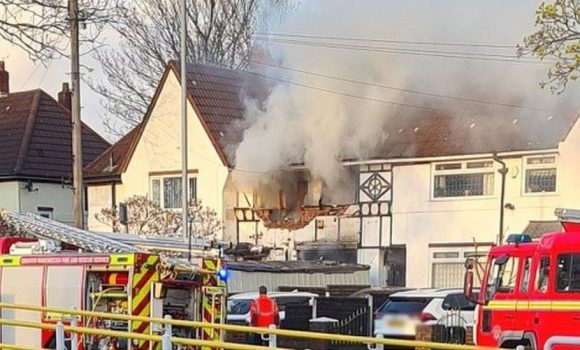 A man has died in a gas explosion in which part of a house was destroyed